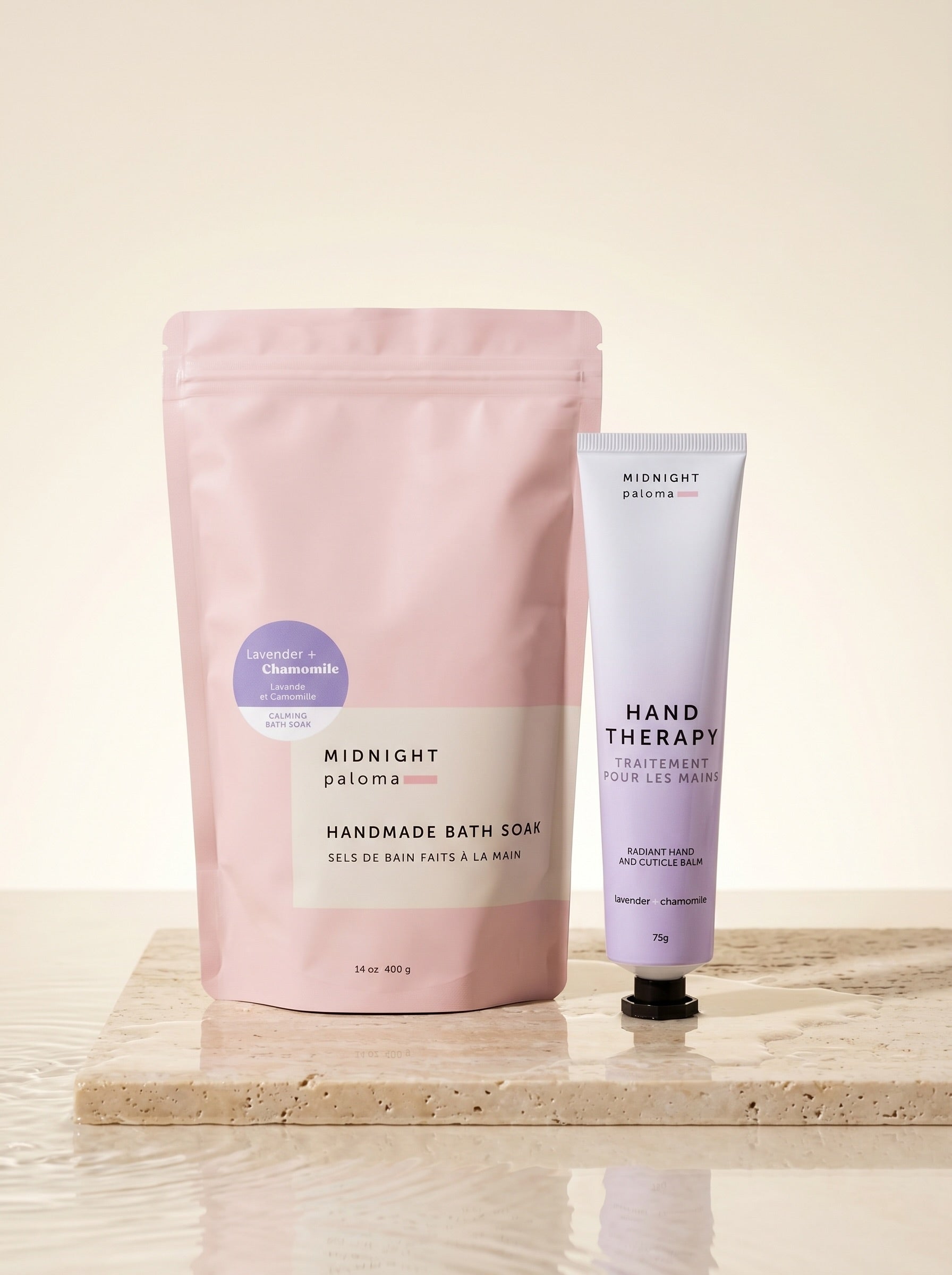 Lavender + Chamomile:  Hand Cream and Bath Soak
