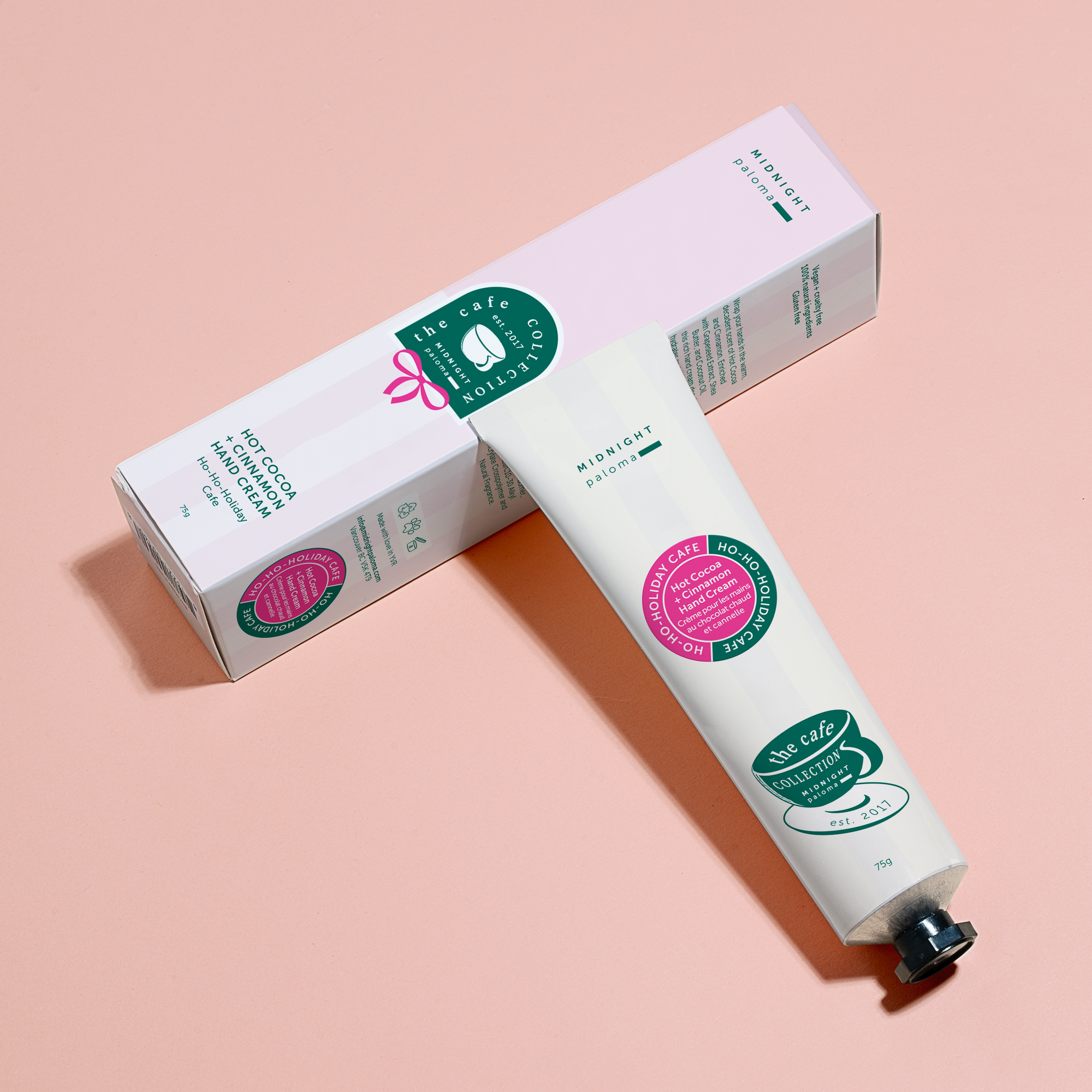 hand cream hot cocoa and cinnamon made in canada 